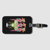 メキシカンフィエスタを飲むおもしろいParrot Cinco De Mayo ラゲッジタグ (正面横)