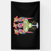 メキシカンフィエスタを飲むおもしろいParrot Cinco De Mayo 横断幕 (縦)