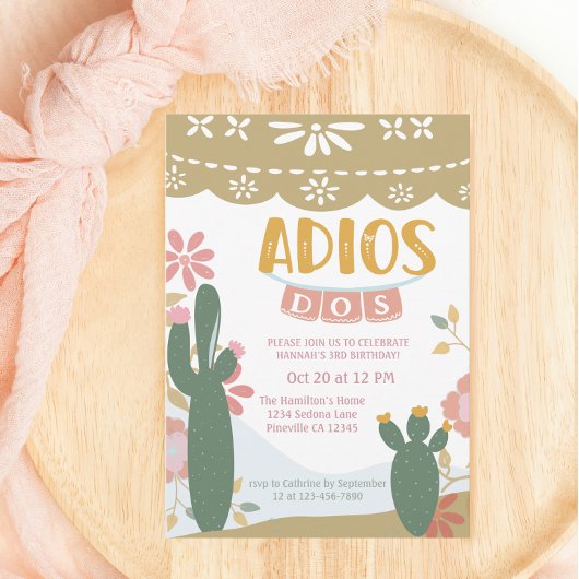 メキシカンフィエスタアディオスドスサード誕生日 招待状