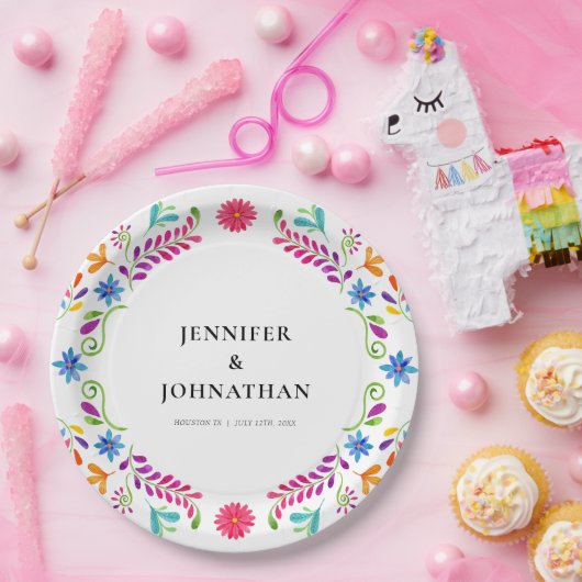 メキシカンフィエスタウェディングパーティー紙プレート ペーパープレート (パーティー)