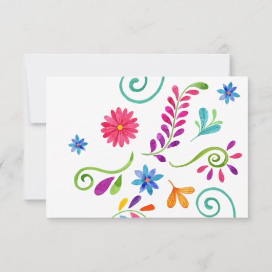 メキシカンフィエスタウェディングRSVPカード 出欠カード (裏面)