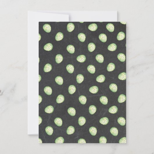 メキシカンフィエスタウォーターカラーサボテンと多肉類 招待状 (裏面)