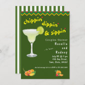 メキシカンフィエスタカップルシャワー🎉おもしろいマルガリータ 招待状 (正面/裏面)