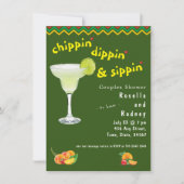 メキシカンフィエスタカップルシャワー🎉おもしろいマルガリータ 招待状 (正面)