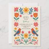 メキシカンフィエスタカラフルの赤ちゃんシャワー 招待状 (正面)