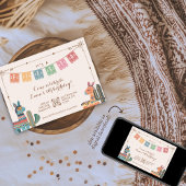 メキシカンフィエスタカラフルサボスフォーク誕生日 招待状