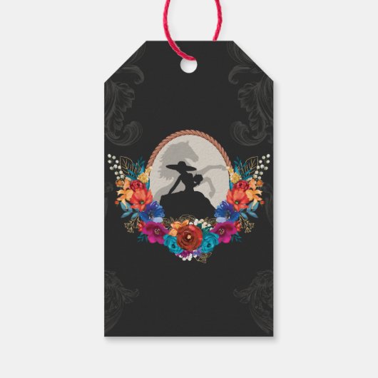 メキシカンフィエスタカラフルフローラシャルロキンセアニェラ ギフトタグ (裏面)