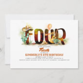 メキシカンフィエスタキッズ4th誕生日パーティー 招待状 (正面)