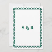 メキシカンフィエスタグリーンパペルピカドボホ結婚ズ 招待状 (裏面)