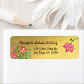 メキシカンフィエスタゴールドフォイルフローラ住所 シール (インサイチュ)