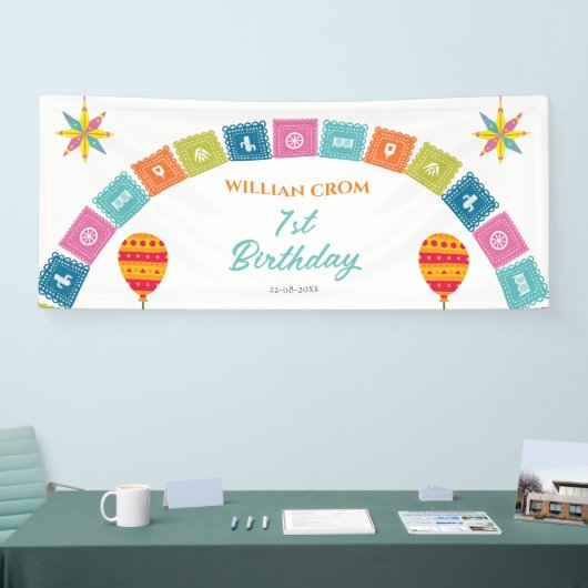 メキシカンフィエスタサボス1年目の誕生日へようこそ 横断幕 (トレードショー)