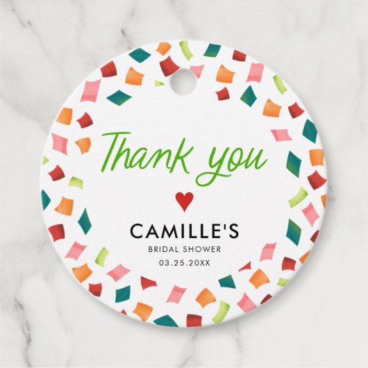 メキシカンフィエスタサンキューメッセージカード フェイバータグ (正面)