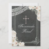 メキシカンフィエスタシルバーボーイバプテスマと誕生日 招待状 (裏面)