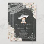 メキシカンフィエスタシルバーボーイバプテスマと誕生日 招待状 (正面/裏面)