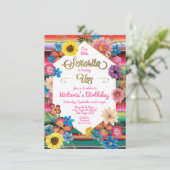 メキシカンフィエスタセニョリタ1stウノ誕生日 招待状 (スタンド正面)