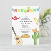 メキシカンフィエスタタコオブラブブライダルシャワー 招待状 (スタンド正面)