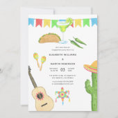 メキシカンフィエスタタコオブラブ婚約パーティ 招待状 (正面)