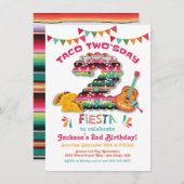 メキシカンフィエスタタコツーズデイ誕生日招待状 招待状 (正面/裏面)