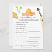 メキシカンフィエスタタコブライダルシャワーゲーム 招待状 (正面)