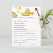 メキシカンフィエスタタコブライダルシャワーゲーム 招待状 (スタンド正面)