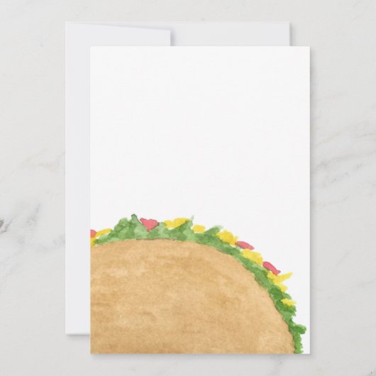 メキシカンフィエスタタコブライダルシャワーゲーム 招待状 (裏面)