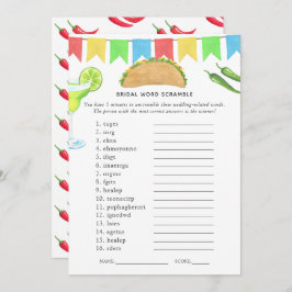 メキシカンフィエスタタコブライダルシャワーゲーム 招待状