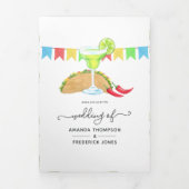 メキシカンフィエスタタコブロブラブトリフォールド招待状 三つ折り招待状 (カバー)