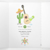 メキシカンフィエスタタコブロブラブトリフォールド招待状 三つ折り招待状 (内部中)