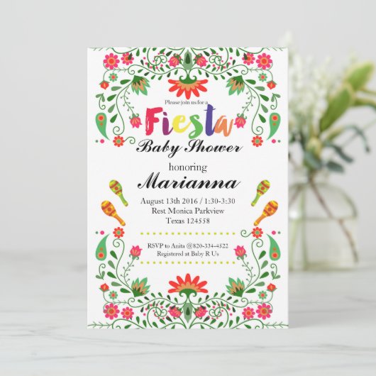 メキシカンフィエスタチンコデマヨパーティの招待状 招待状 (スタンド正面)