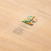 メキシカンフィエスタテキラリハーサルディナー アクリル招待状 (レイダウン)