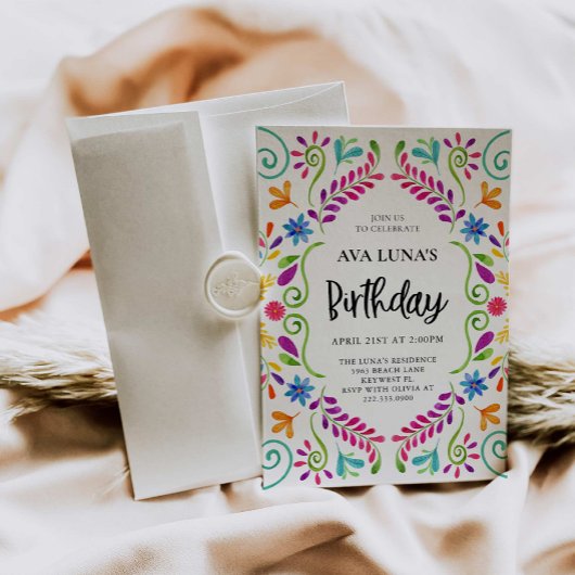 メキシカンフィエスタテーマ誕生日 招待状