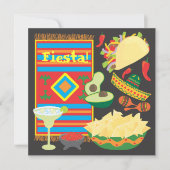 メキシカンフィエスタディナーパーティの招待状 招待状 (正面)