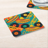 メキシカンフィエスタドリンクコースター スクエアペーパーコースター (アングル)