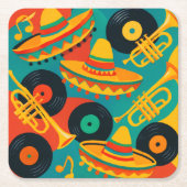 メキシカンフィエスタドリンクコースター スクエアペーパーコースター (正面)