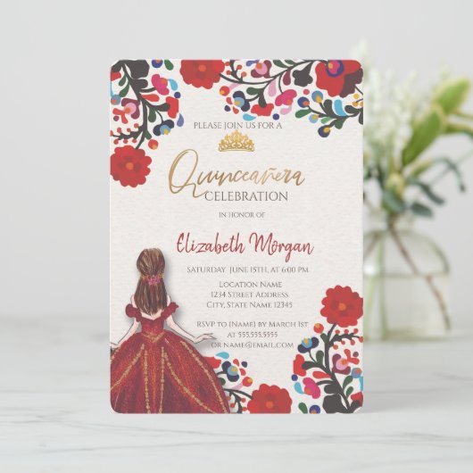 メキシカンフィエスタドレスティアラキンセアニラ 招待状 (スタンド正面)