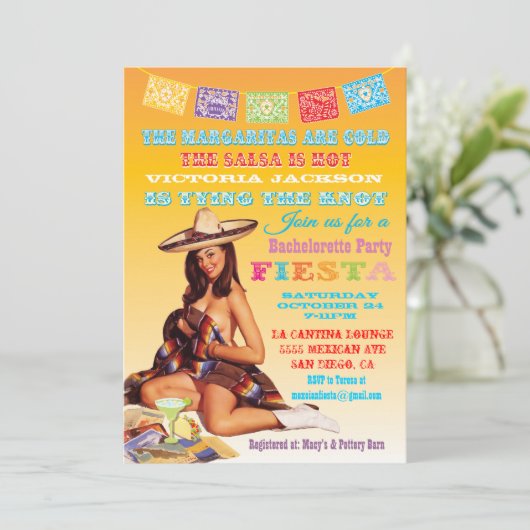 メキシカンフィエスタバチェロレッテ招待状 招待状 (スタンド正面)