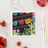 メキシカンフィエスタバナー 花柄サボテン ナプキン スタンダードカクテルナプキン (インサイチュ)