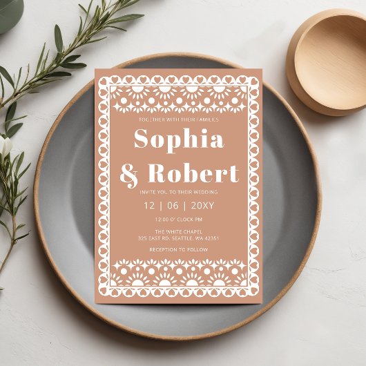 メキシカンフィエスタバロパペルピカドボホ結婚ズ 招待状