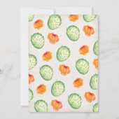 メキシカンフィエスタバースデーパーティー水彩サボテン 招待状 (裏面)