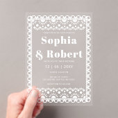 メキシカンフィエスタパペルピカドボホ結婚ズ アクリル招待状 (インサイチュ (ポータブル))