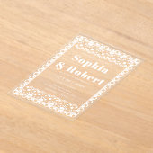 メキシカンフィエスタパペルピカドボホ結婚ズ アクリル招待状 (レイダウン)