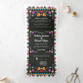 メキシカンフィエスタパペル結婚ピカド 三つ折り招待状 (内部)