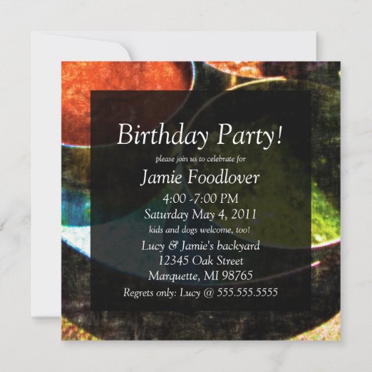 メキシカンフィエスタパーティの招待状 招待状 (裏面)