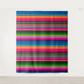 メキシカンフィエスタパーティーケット カラフルな背景 タペストリー (正面)