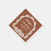 メキシカンフィエスタパーティーテラコッタタラベラカスタム スタンダードカクテルナプキン (角)