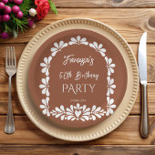 メキシカンフィエスタパーティーテラコッタタラベラカスタム ペーパープレート