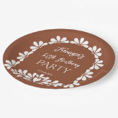 メキシカンフィエスタパーティーテラコッタタラベラカスタム ペーパープレート (アングル)