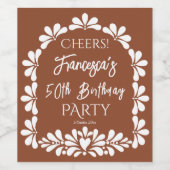 メキシカンフィエスタパーティーテラコッタタラベラカスタム ワインラベル (シングルラベル)