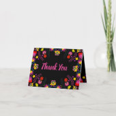 メキシカンフィエスタパーティーフローラ折り畳みサンキューカード サンキューカード (正面)
