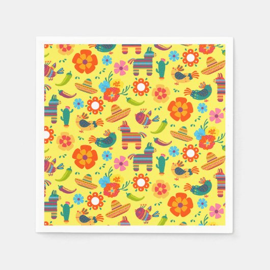 メキシカンフィエスタパーティー スタンダードカクテルナプキン (正面)